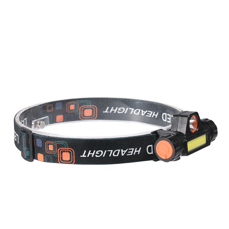 Cross-border 3030+COB multi-functional strong headlight with built-in 14500 lithium battery, outdoor USB direct charging work light Item Picture