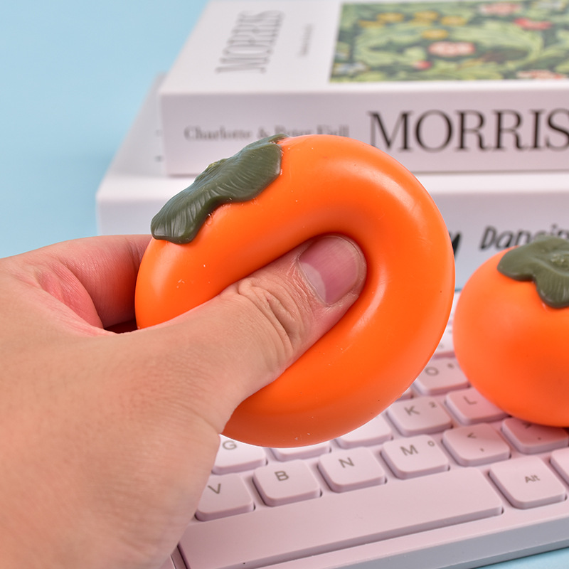 A popular internet-famous best-selling fluid persimmon, a slow-rebound, malleable, stress-relieving, and simulated fruit toy for children Application Scenario