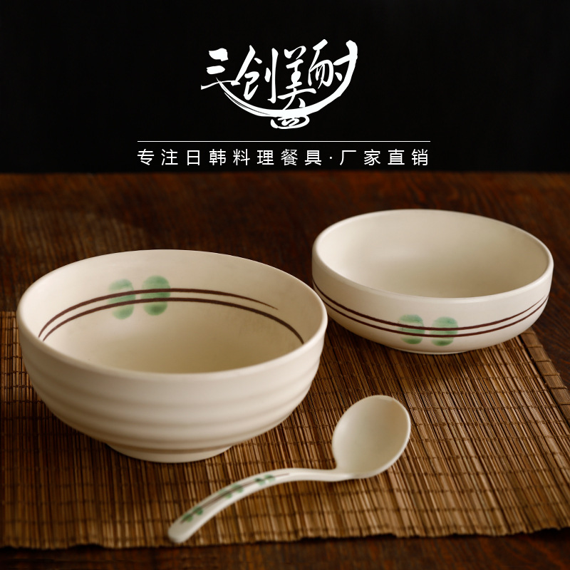 Vajilla de imitación de porcelana vajilla de olla caliente rectangular vajilla especial para tienda platillo comercial para barbacoa plato de carne a la parrilla plato de guarnición creativa plato de metamina vajilla creativa de metamina disco de plástico con borde verde para hotel occidental plato de filete plato de pasta premium sense 1402 Specification image