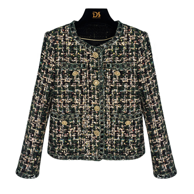 法式时尚大牌重工亮片气质高端设计感小香风外套220367