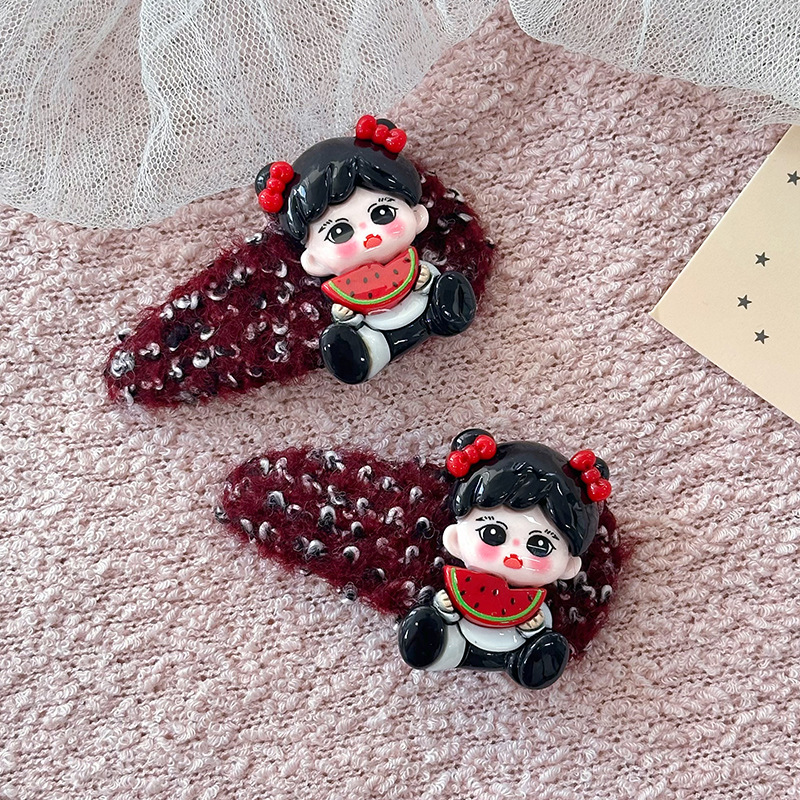 【ins 风树脂发夹】成人金属发夹 弹簧夹后脑勺发卡 复古法式发饰产品图