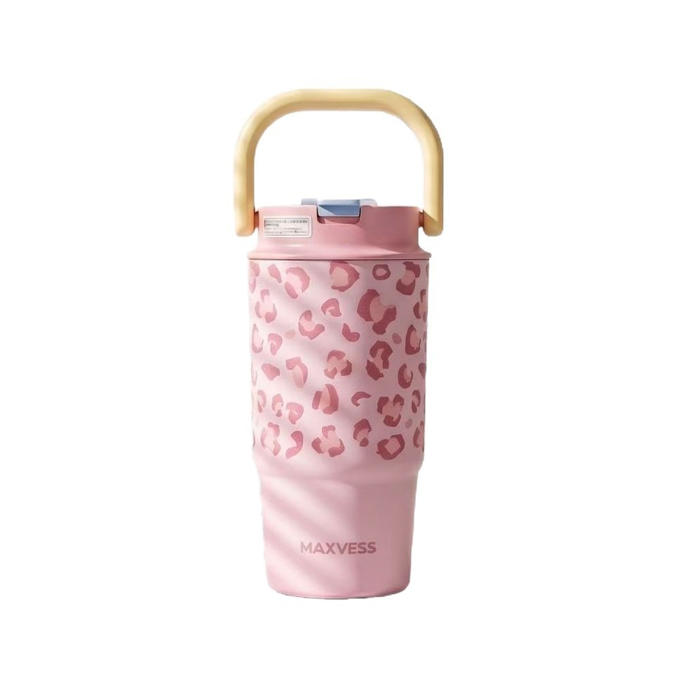 Leopard print insulated water cup, student summer outdoor travel bottle, unisexual cup, trendy water cup, new product of the cup industry Item Picture