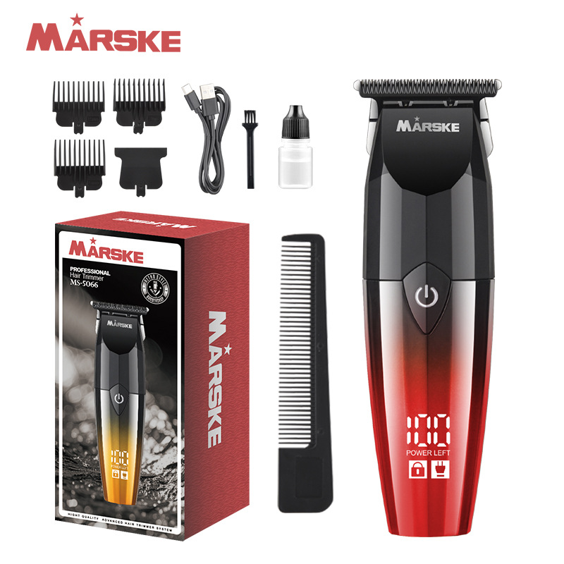 MARSKE MS-5066理发器电推剪发廊专用电推子理发神器油头雕刻自己剃发电动剃头刀白底实物图