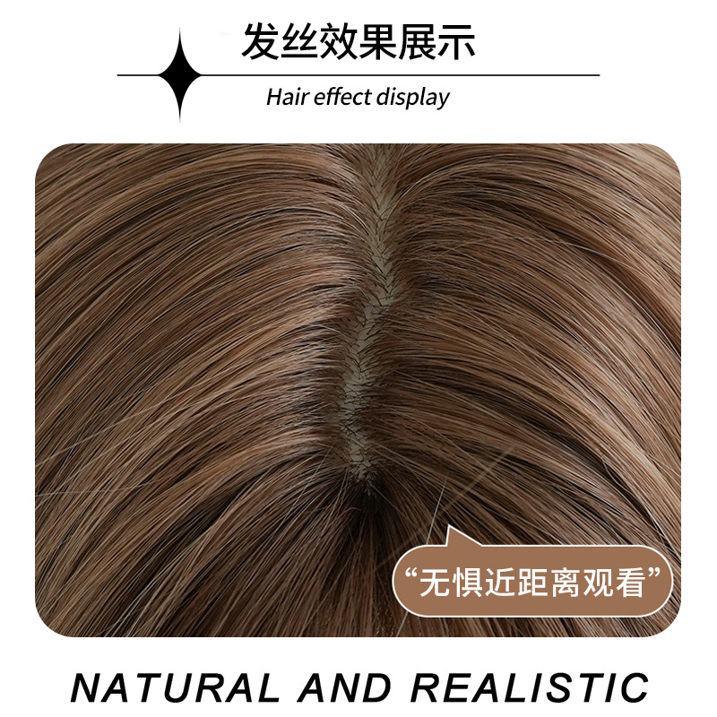 假发长直发实物图