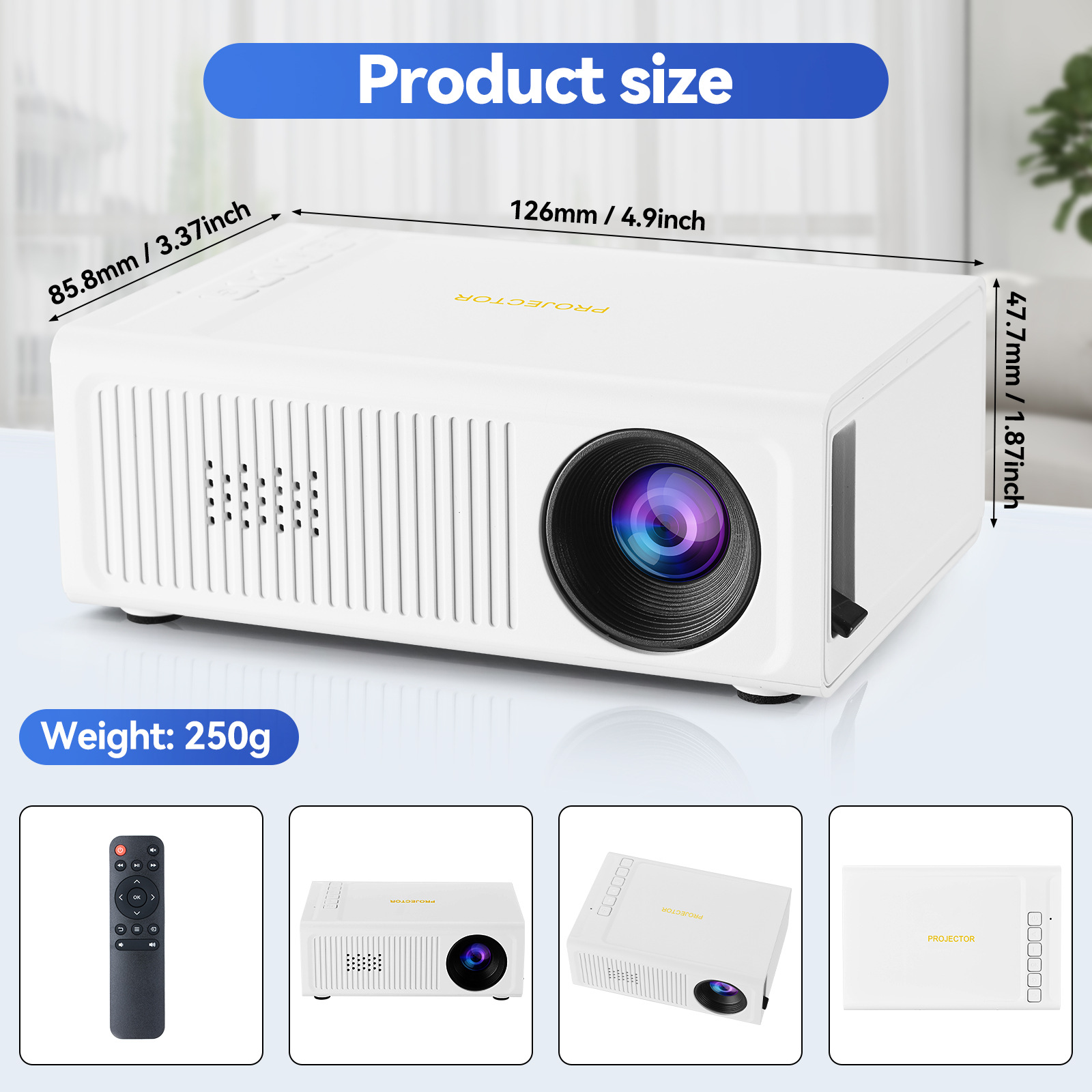 M2S New cross-border mini Projector, home cross-border led portable projector, high-definition TEMUshein Application Scenario