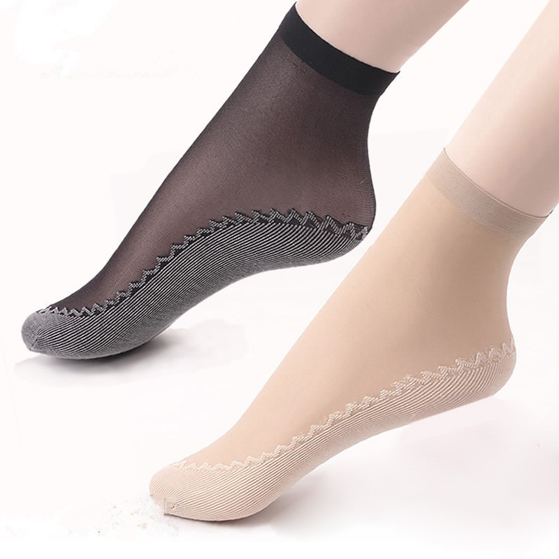 Wholesale cotton-soled stockings for both men and women, wear-resistant and non-snagging, thick-soled velvet stockings, breathable mid-calf stockings details Picture