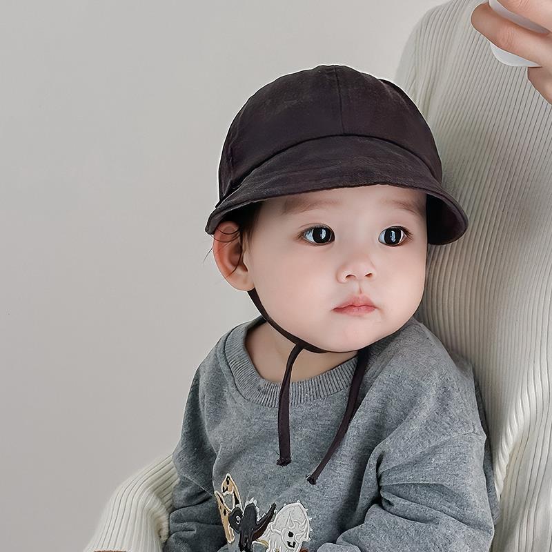 小月龄宝宝开春婴儿帽子6到12个月春秋薄款鸭舌帽夏季遮阳渔夫帽细节图