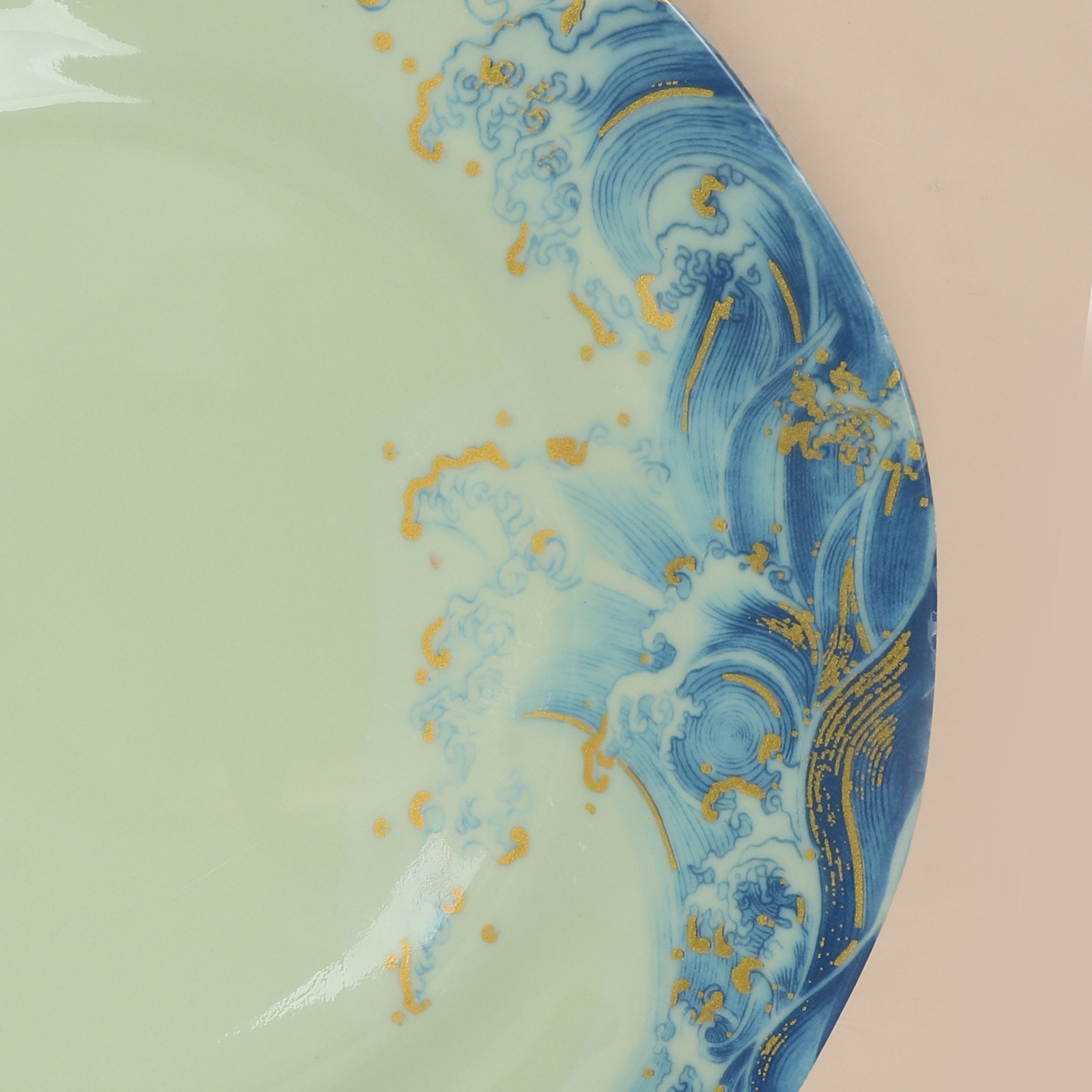 Melamine round plates, melamine imitation porcelain tableware for daily use in foreign trade, round plates, plastic, green salad plates, steak plates, cake plates Specification drawing