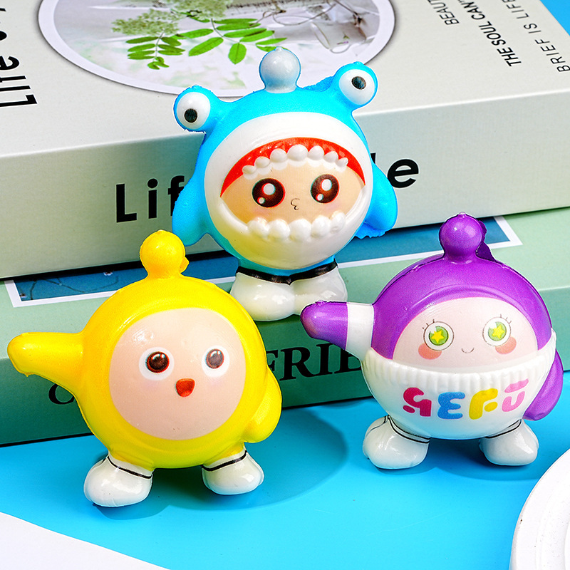 Egg-loaded party, slow Rebound, children's stress-relieving toys, stress-relieving and venting gadgets, cartoon figurines, figurines and gifts Application Scenario