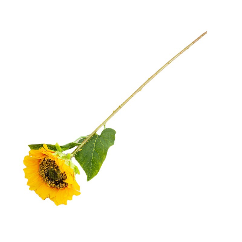 Simulated single small sunflower artificial flower project home placement decoration sunflower wedding shooting props Item Picture