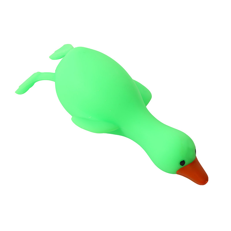 Big white goose flour duck stress-relieving toy, cute rubber slow-rebound duck, popular cartoon stress-relieving toy wholesale Specification image