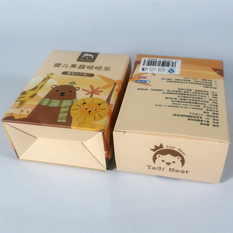 Factory direct sales of food, snacks, biscuits, white card bottom color boxes, customized coffee and beverage kraft paper packaging boxes Application Scenario