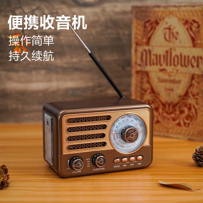 Деревянный беспроводной bluetooth-усилитель, подключенный к сотовому телефону на открытом воздухе, акустический сабвуфер fm Application Scenario