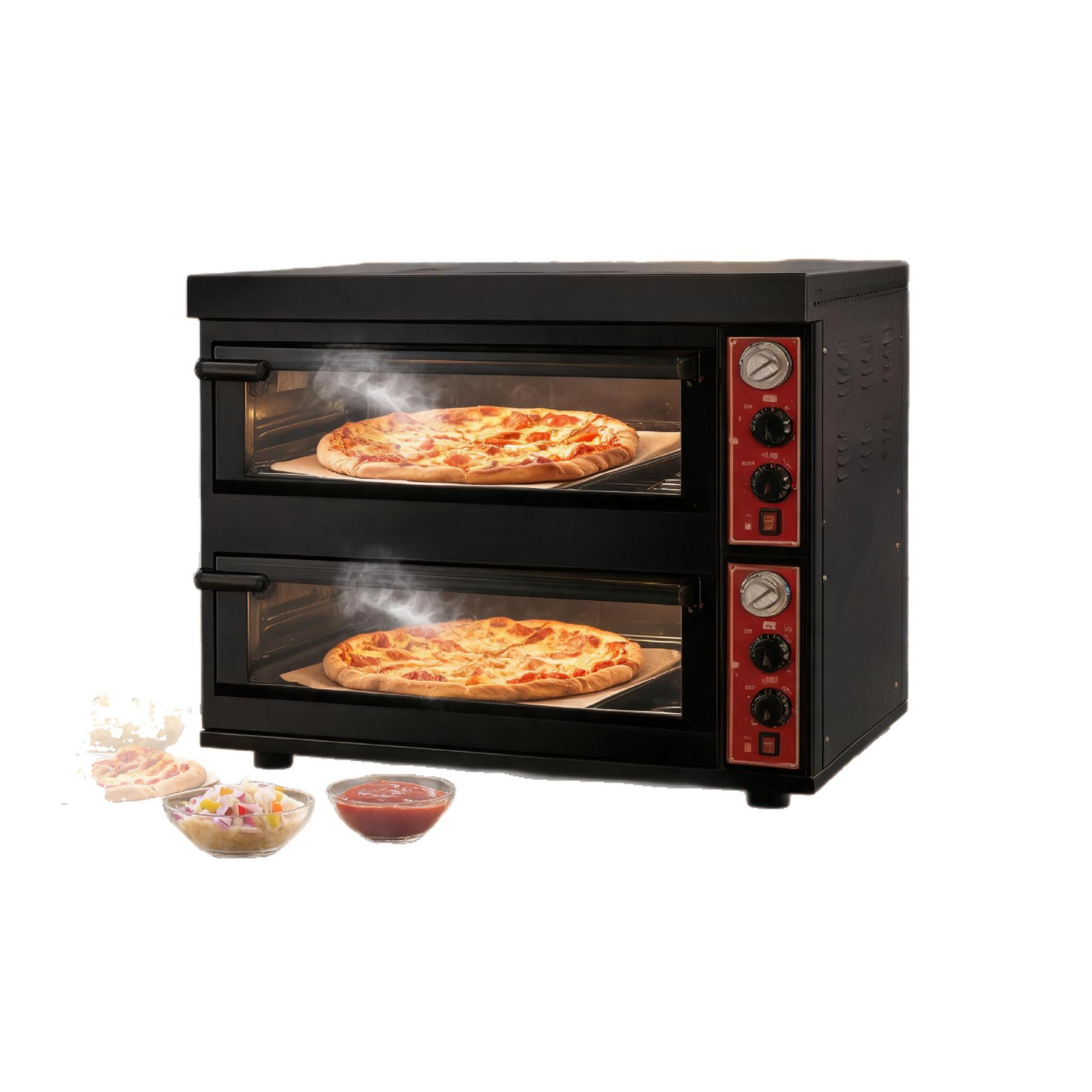 Commercial double-layer pizza oven, two-layer, two-tray independent temperature control baking oven, bread and egg tart electric oven, source factory Item Picture