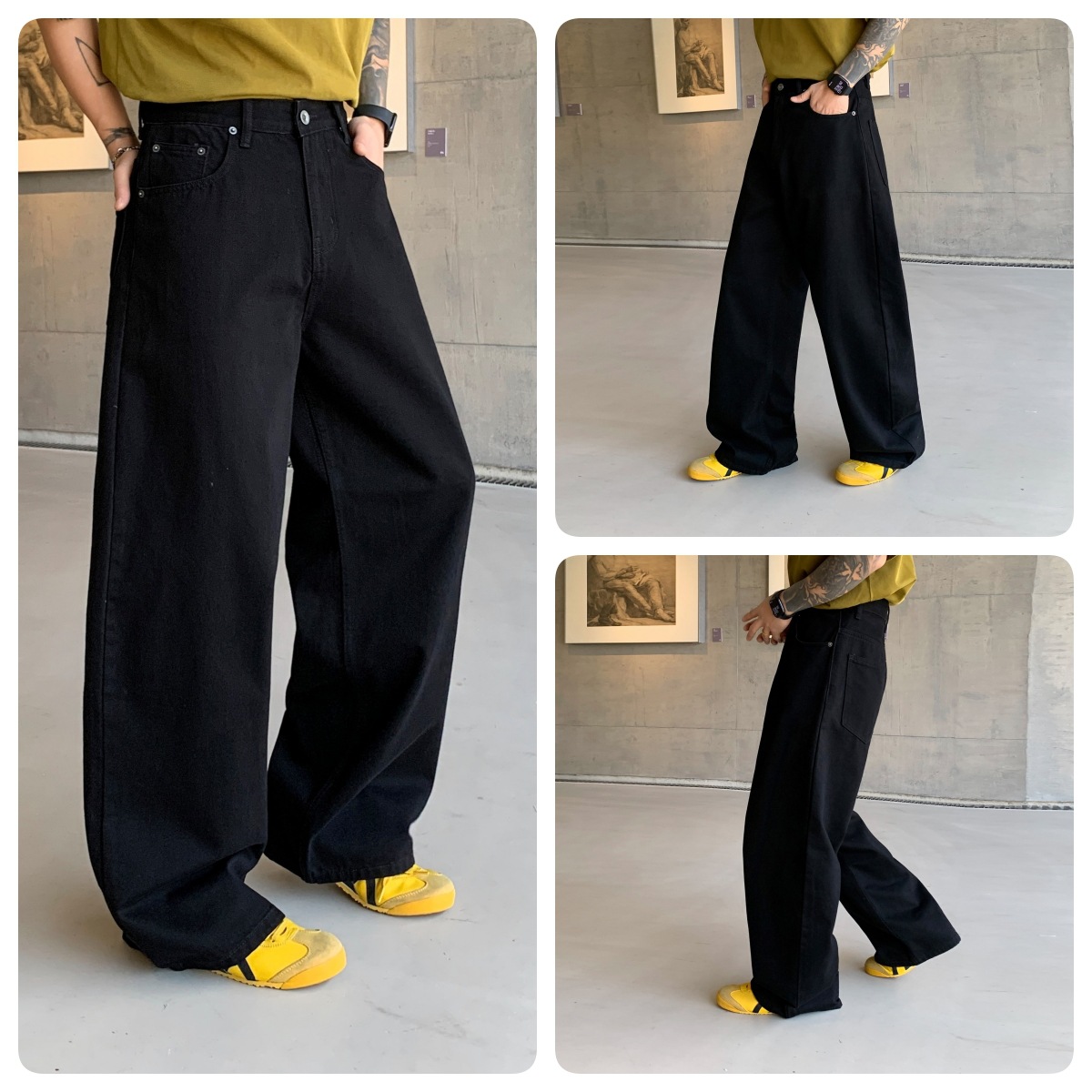 牛仔裤子男士宽松百搭/男士牛仔裤/牛仔裤/裤子男士宽松潮流/牛仔裤男士宽松休闲产品图