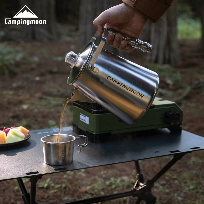 Koman SW-7 permeation coffee pot, a convenient American-style filter pressure coffee pot, a stainless steel teapot without filter paper details Picture