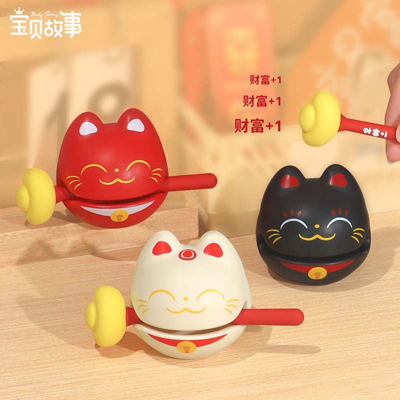 招财猫/太阳能玩具/冰箱贴花盆/招财猫麻将配件/招财产品图