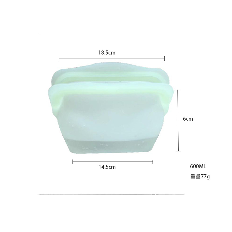 Silicone food preservation bags, food packaging and storage bags, soup, frozen vegetables, food, kitchen self-sealing bags Application Scenario