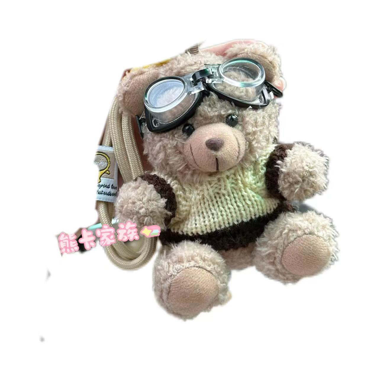 Cute and creative plush toys, bear pilot bags, keychains, car rearview mirror pendants, couple small gifts Item Picture