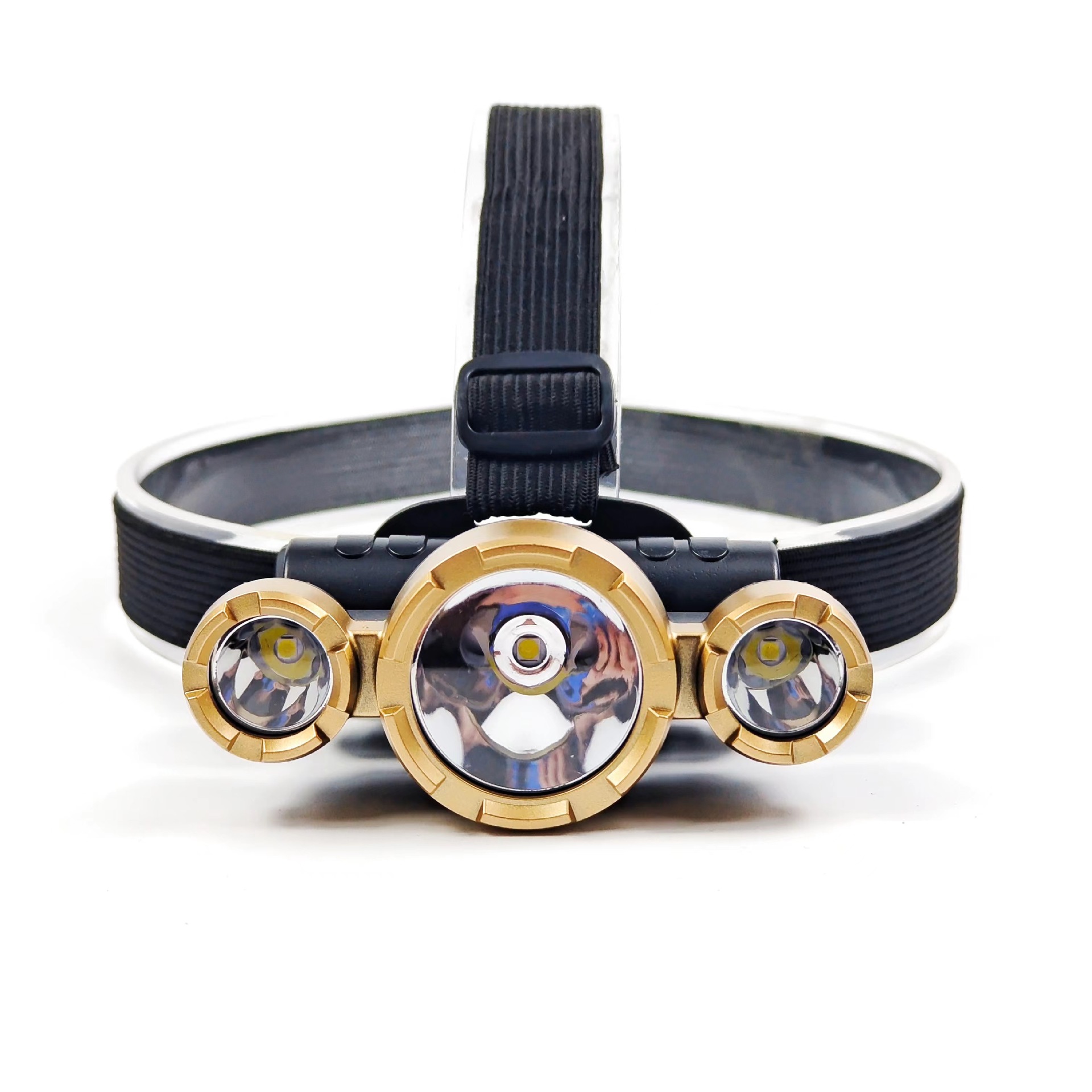 Cross-border high-intensity long-range 5LED headlamp, outdoor portable flashlight, night riding fishing lamp, mining lamp, USB charging Item Picture