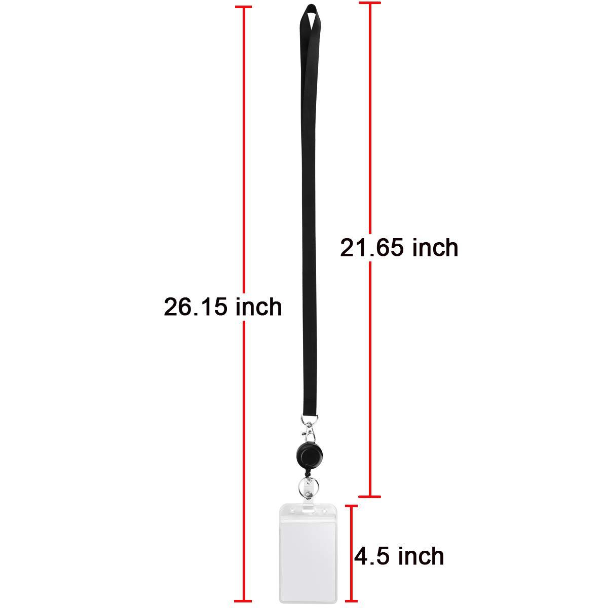Black metal ID card lanyard, office clip, work ID card, student card lanyard, portable, durable and multi-functional accessory details Picture