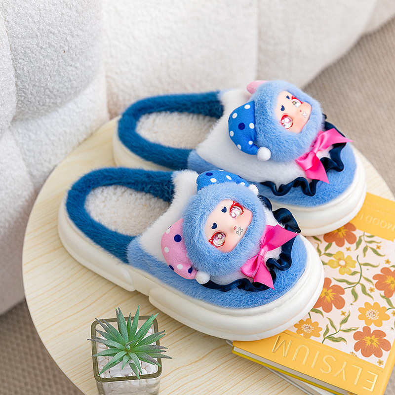 新款狼人杀毛绒玩具拖鞋系列保暖加绒厚底室内家居可穿跨境批发细节图