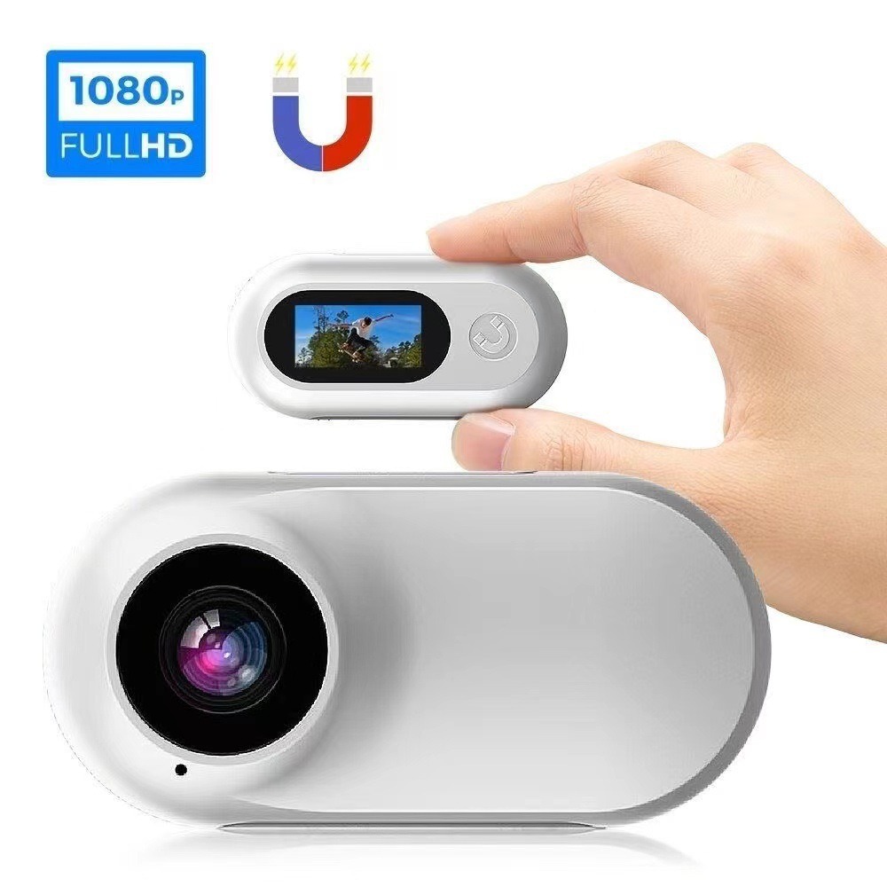 Le Xiangyu Cross-border Thumb Camera sports DV, chew-worn fixed recorder 1080P magnetic pocket DV, magnetic portable details Picture