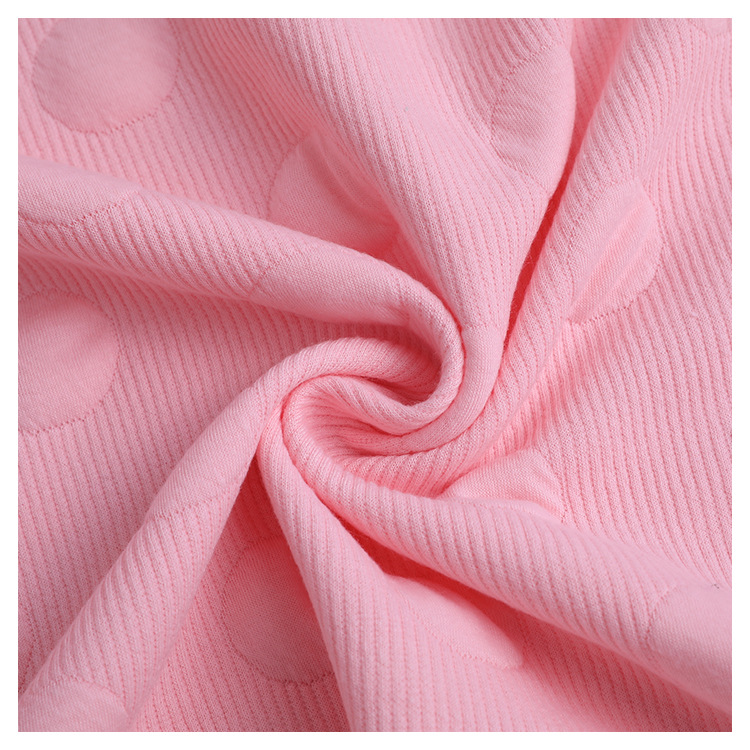 Knitted jacquard air cotton fabric, baby cotton-like polyester yarn knitted elastic fabric, weft dyed air layer fabric Application Scenario