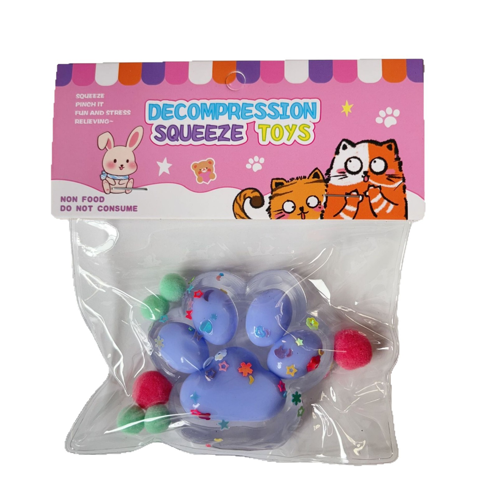 Glow-in-the-dark super soft cat paw glowing tpr toy, the same style as Xiaohongshu, is easy to get rid of Item Picture