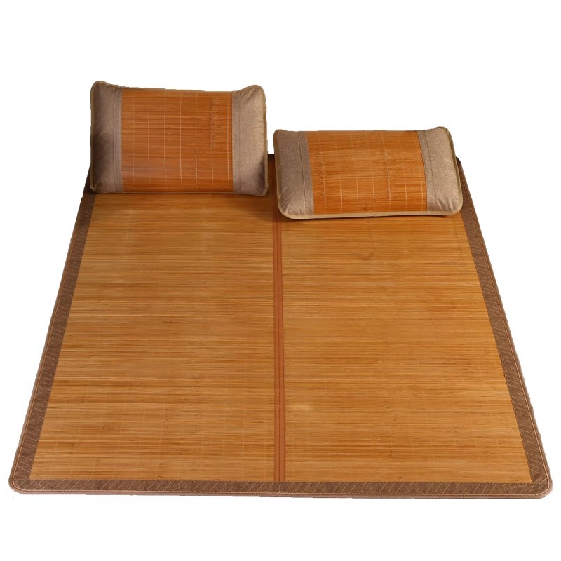 Wholesale bamboo and rattan MATS, bedding, summer household ice silk MATS, three-piece sets, single and double dormitory MATS from the manufacturer Item Picture