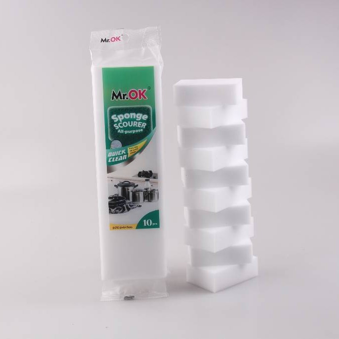 Mr.OK factory direct supply sponge scouring pads, double-sided cleaning sponges, kitchen cleaning sponges, dishwashing sponges, pot scrubbing sponges Specification image