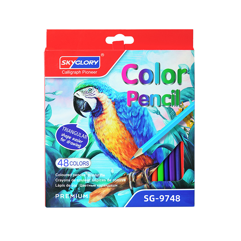 Tianhui Colored Pencil Set, Cross-border Children's drawing Pencils, oil-based colored pencils, 12-color plastic rod colored pencils wholesale Item Picture