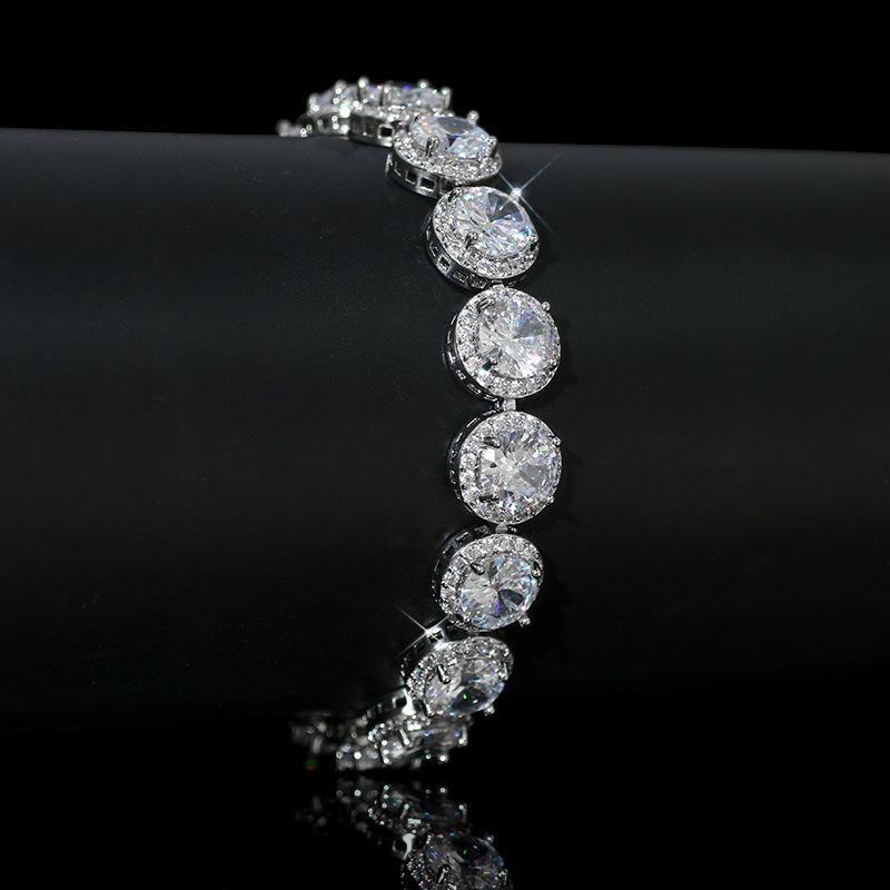 European and American InS-style classic hip-hop luxury full-diamond zircon water drop bracelet for women, Korean style simple and individual jewelry wholesale Getisa LYSL0155 jewelry, banquet dress accessories and jewelry details Picture