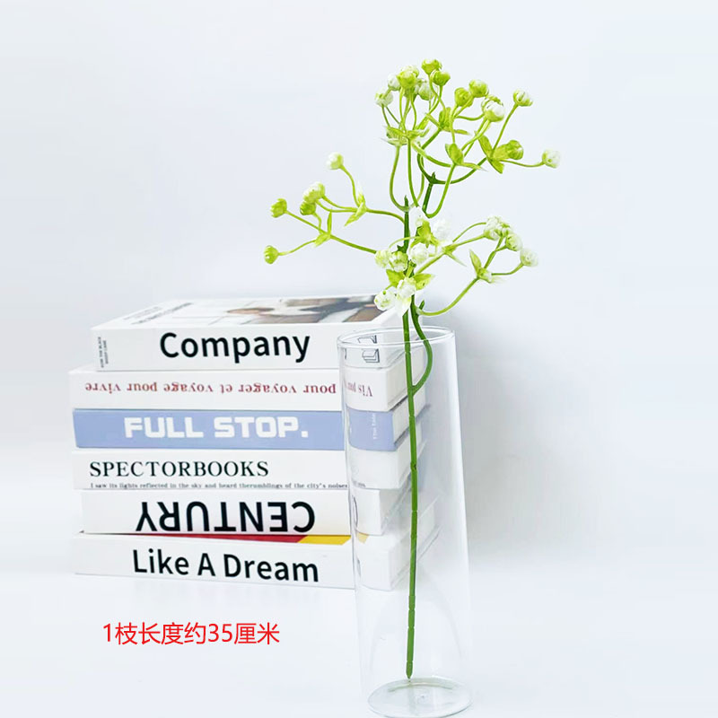 仿真花DIY发饰配件/假花/5朵塑膠花/仿真花/假花批发细节图