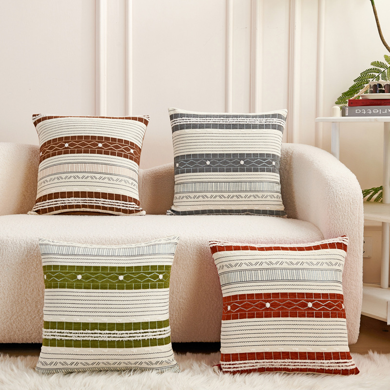Cross-border Chenille jacquard pillowcase, home sofa cushion cover, soft pillow cushion cover, car pillowcase