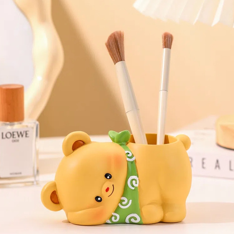 Cute bear pen holder storage ornaments, Teacher's Day gifts for students, pen holders, children's desk decorations wholesale details Picture