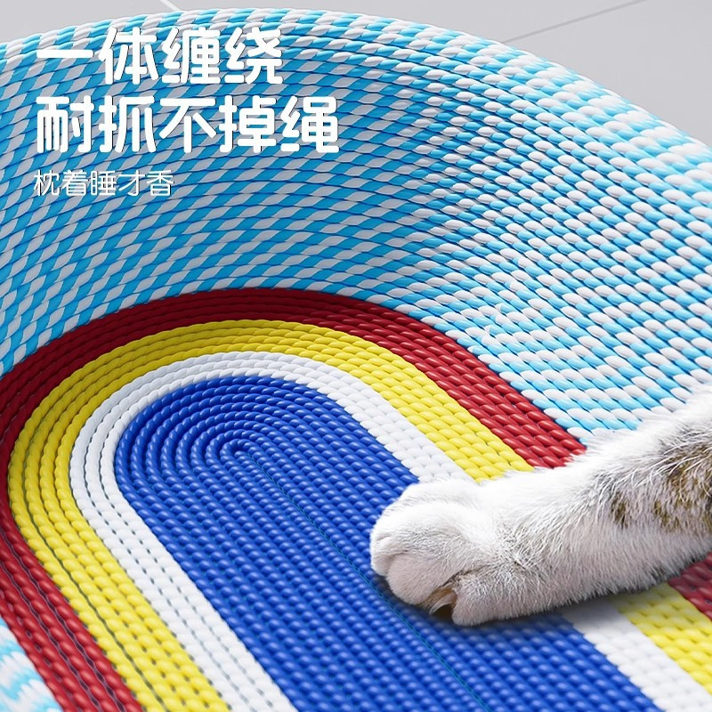 The cat bed and cat scratch board are integrated deep sleep beds that are wear-resistant and do not shed flakes. The cat paw board and cat toy stick are durable and scratch-resistant Application Scenario