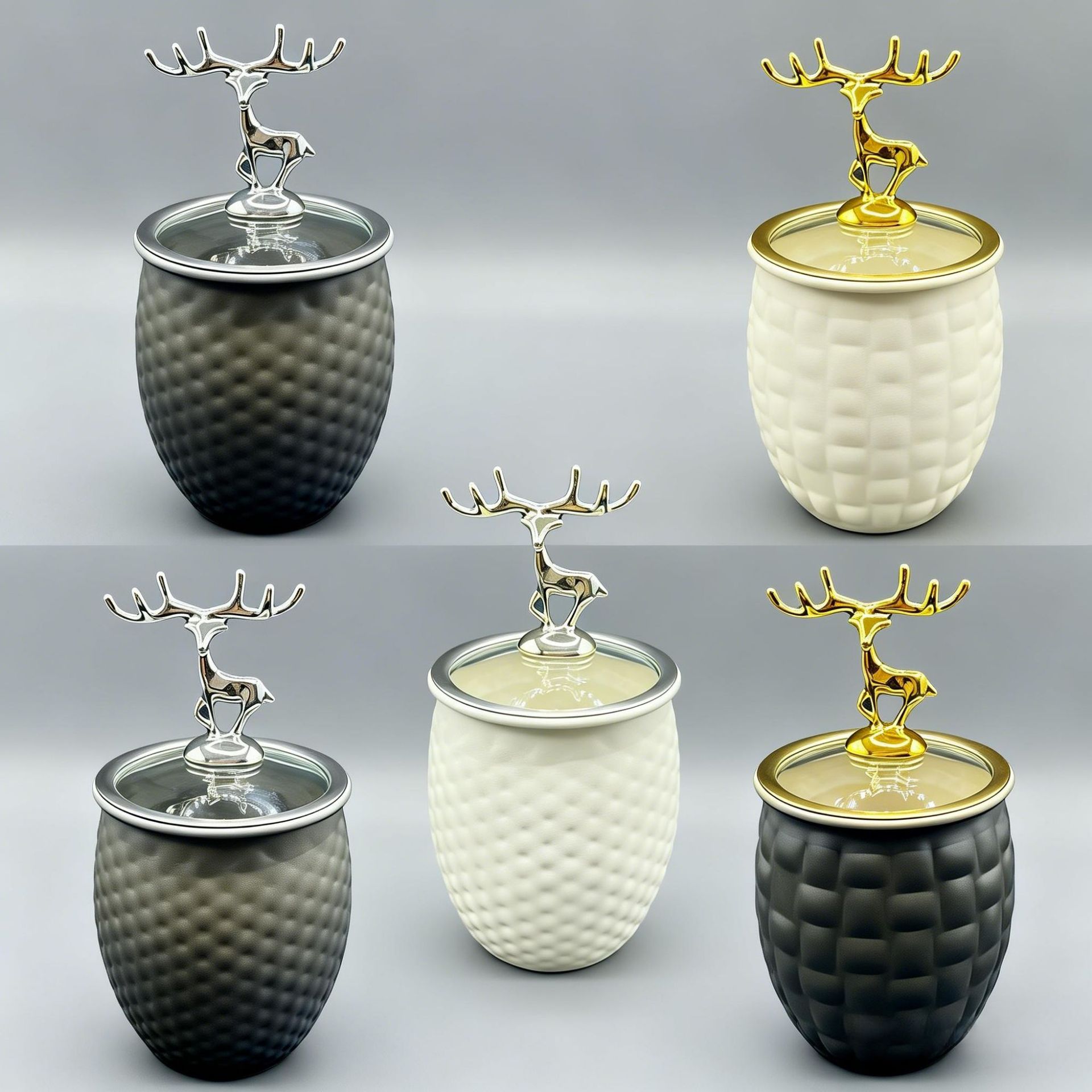 创意304不锈钢多用罐轻奢摆件锤点铜杯冷饮杯竹藤纹莫斯科螺子杯