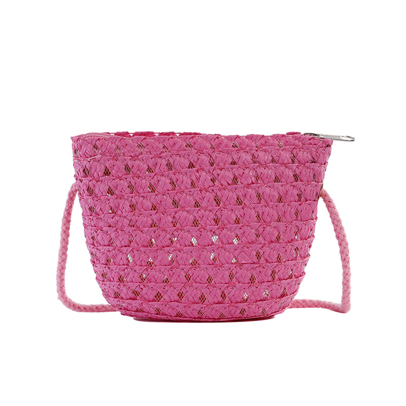 Niños bolsas pequeñas mujeres verano cute mini ajartalado bolsas de hierba tejido bolsas de hierba niña ligera crossbody turismo cerca del mar Item Picture