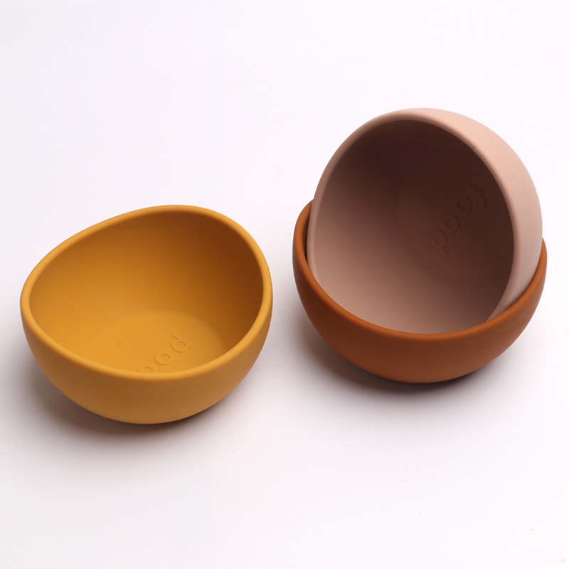 Wholesale of cross-border colored children's tableware and baby food bowls, including silicone tableware Item Picture