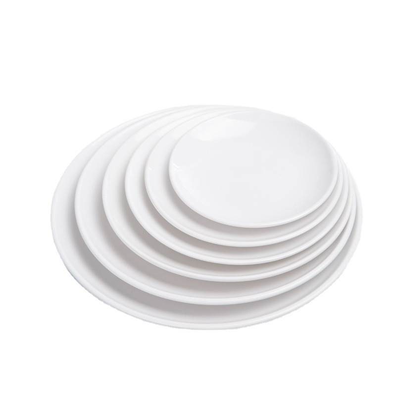 Melamine plates, plastic plates, fast food plates, Western food plates, vegetable plates, cheap plates, imitation porcelain plates, buffet plates wholesale Item Picture