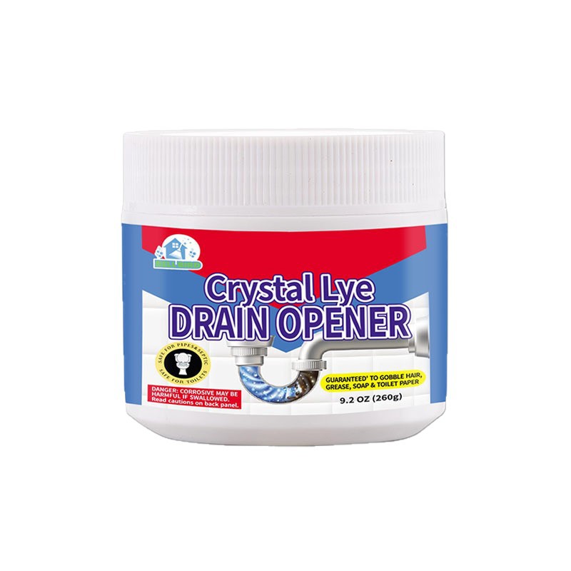 Crystal Lye Drain Opener - Cleaning and Unclogging kitchen and bathroom drain pipes Item Picture