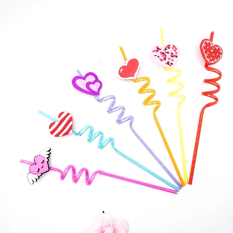 工厂直销花朵海洋鱼各类 软胶吸管创意造型吸管儿童卡通塑料吸管详情图3