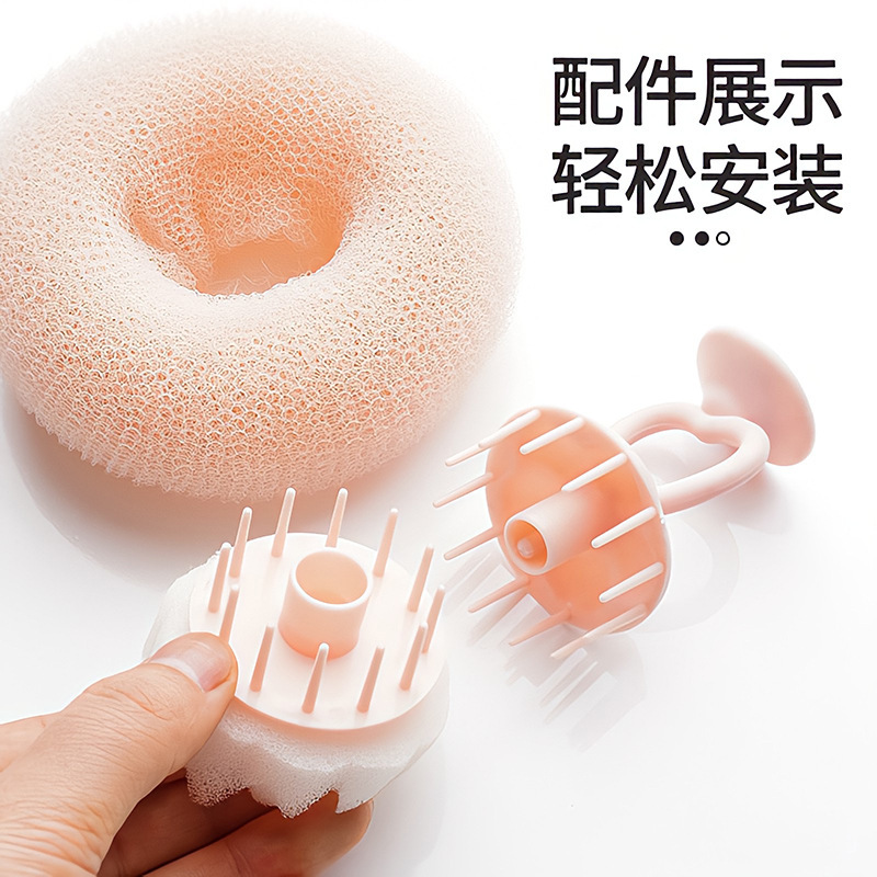 Sunflower bath ball, dual-purpose for scrubbing, bath ball, sponge sponge, suction cup bath ball, high-end and won't fall apart Specification image