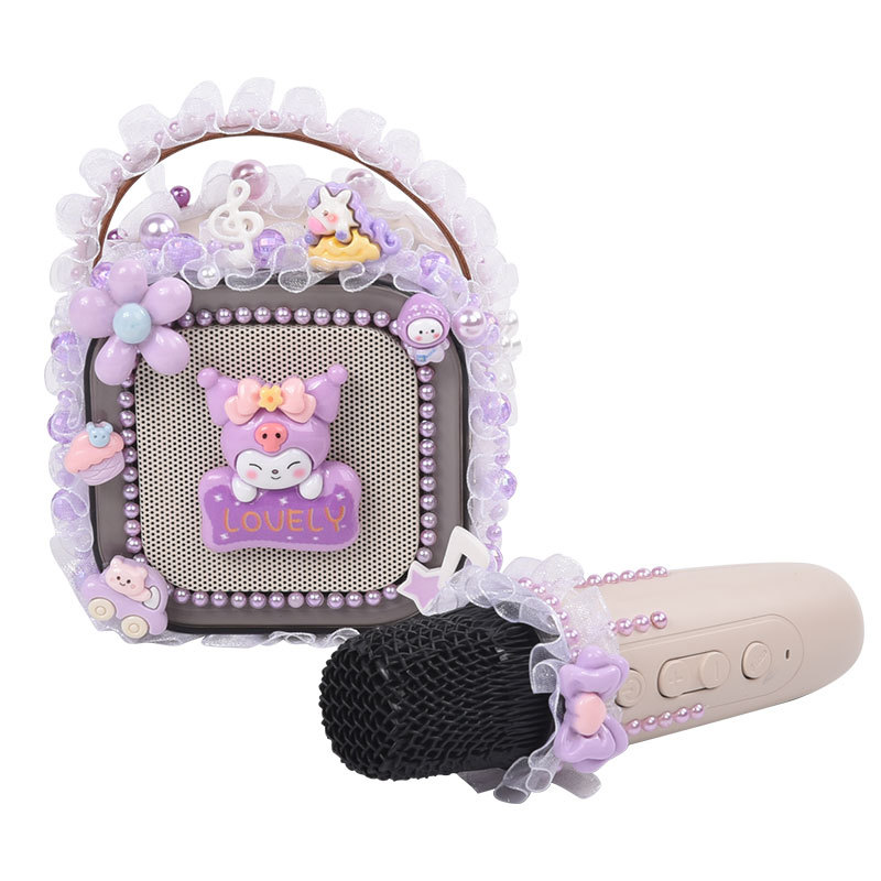 K歌精灵儿童手工制作材料包diy制作蓝牙音箱话筒男女孩玩具礼物白底实物图