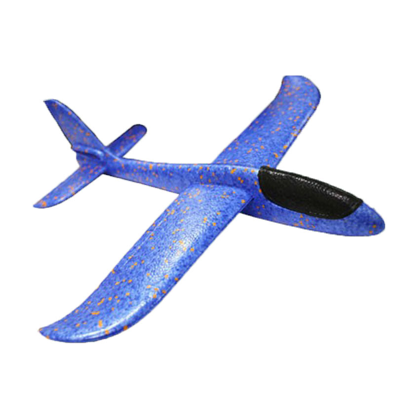 Foam airplane, a popular toy for outdoor children, a large-sized hand-thrown assembly model, a spiral glowing throwing glider Item Picture