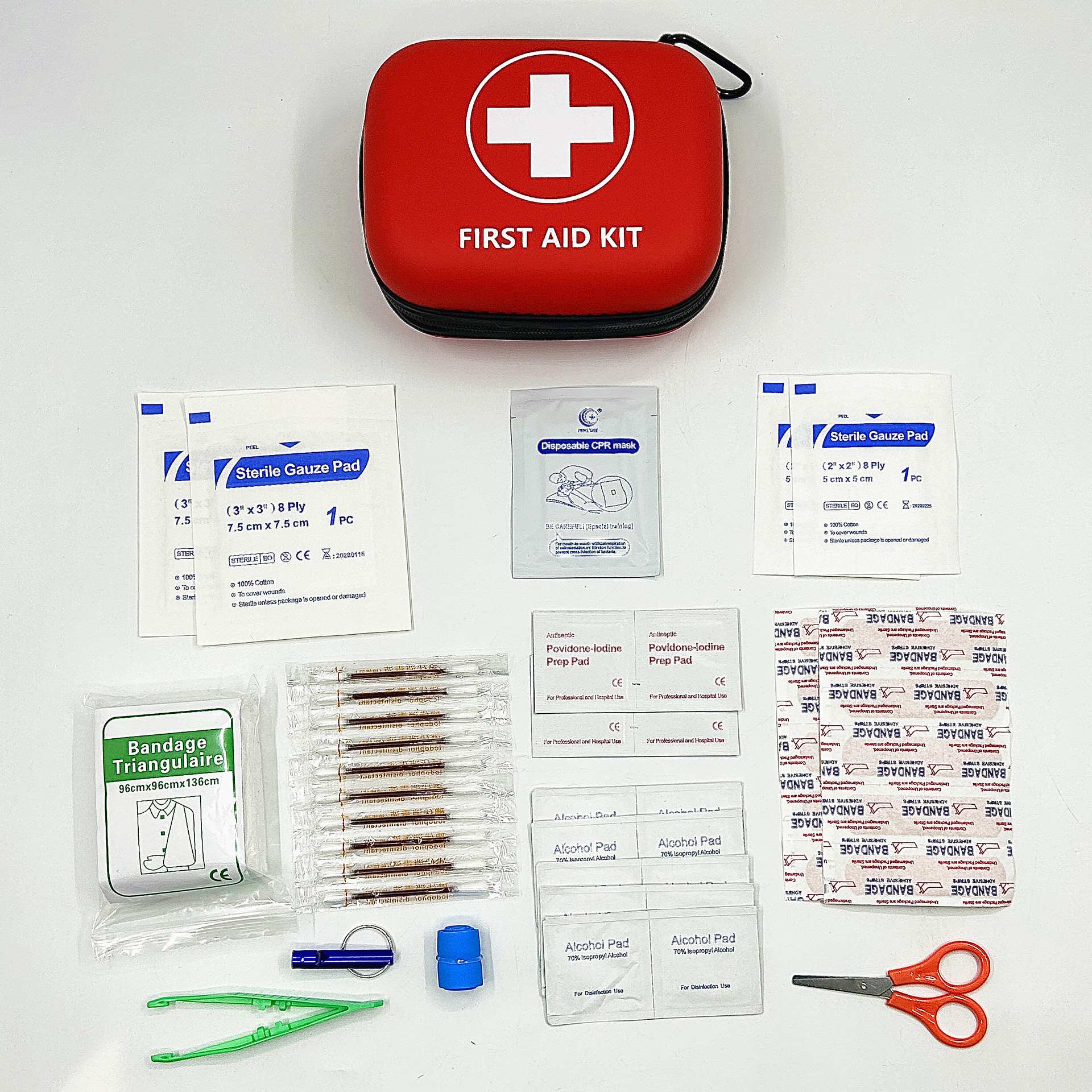 Cross-border export Amazon PU waterproof packaging, portable first aid kits for vehicles, hiking bags, first aid supplies storage, medical kits details Picture