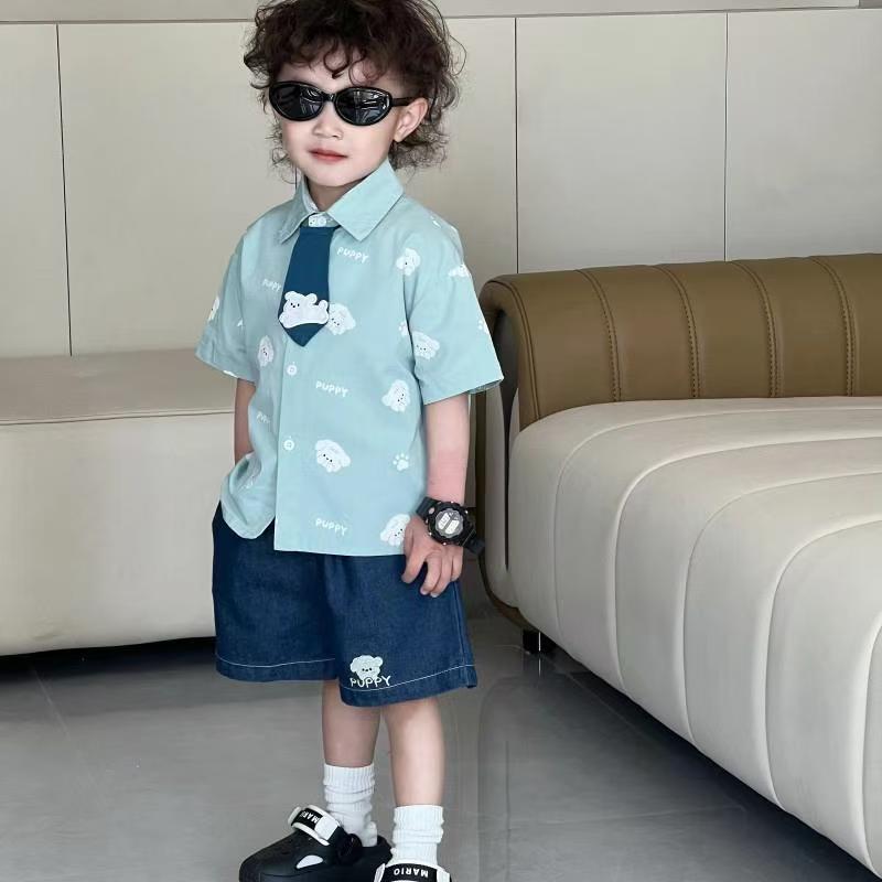 童装/童装女童短袖韩版/夏季短袖/衣服男童短袖韩版/儿童装男童短袖卡通产品图