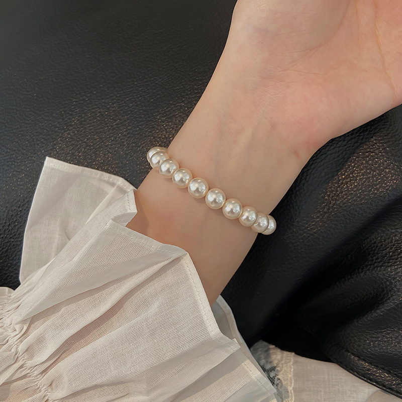 French irregularly shaped pearl bracelet for women, a niche, light luxury, exquisite and fashionable golden half bracelet accessory Specification drawing