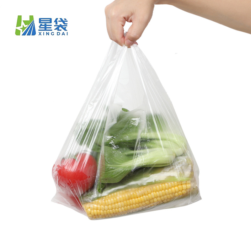 Wholesale of white food-grade plastic bags, disposable transparent hand-held vest packaging bags, takeout packing convenience bags Item Picture